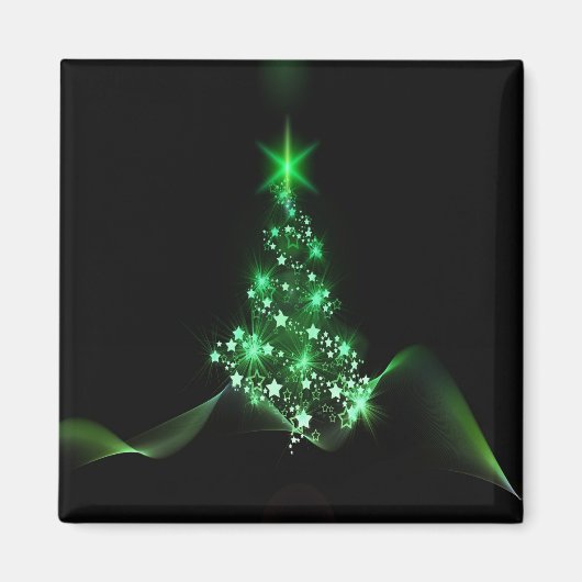 Groene kerstboom magneet (Voorkant)