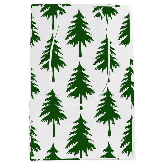 Groene kerstboom medium cadeauzakje (Voorkant)