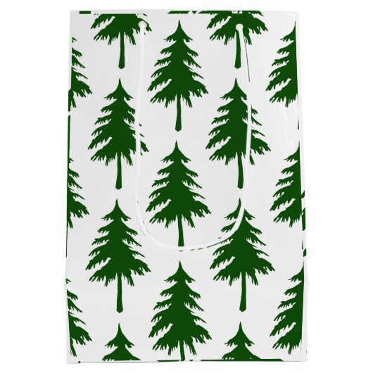 Groene kerstboom medium cadeauzakje (Achterkant)