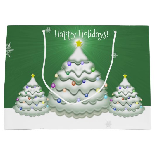 Groene kerstboom met cadeautas (Voorkant)