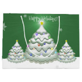 Groene kerstboom met cadeautas (Achterkant)