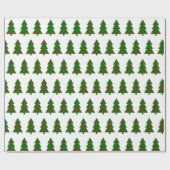 Groene kerstboom met rode harten cadeaupapier (Vlak)
