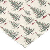 Groene kerstboom met rode Ornamenten Medium Tafelloper (Hoek)