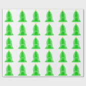 Groene kerstboom met sterinpakpapier cadeaupapier (Vlak)