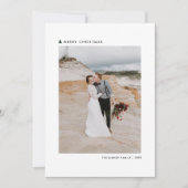 Groene kerstboom Modern Merry-kerstfoto Feestdagenkaart (Voorkant)