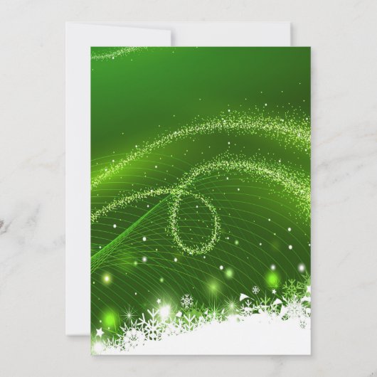 Groene kerstboom Moderne feestdag Kaart (Achterkant)