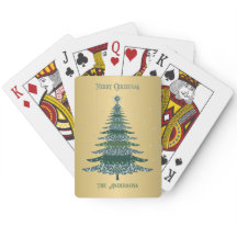 Groene Kerstboom Naam Aangepaste Gouden Folie