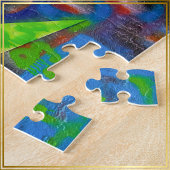 Groene kerstboom op een graffitimuur - legpuzzel