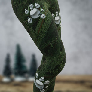 Groene kerstboom Ornamenten feestdag feestelijk Leggings