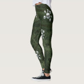 Groene kerstboom Ornamenten feestelijke Leggings (Links)