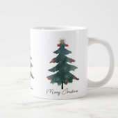 Groene kerstboom Ornamenten Vrolijk kerstfeest Grote Koffiekop (Rechts)