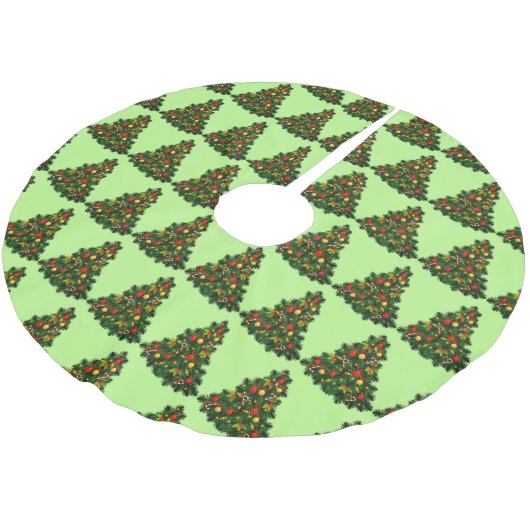Groene Kerstboom Patroon Land Kerstboom Rok (Gekanteld)