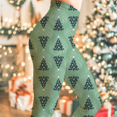 Groene kerstboom patroon vakantie leggings