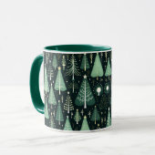 Groene Kerstboom Pattern Mok (Voorkant links)
