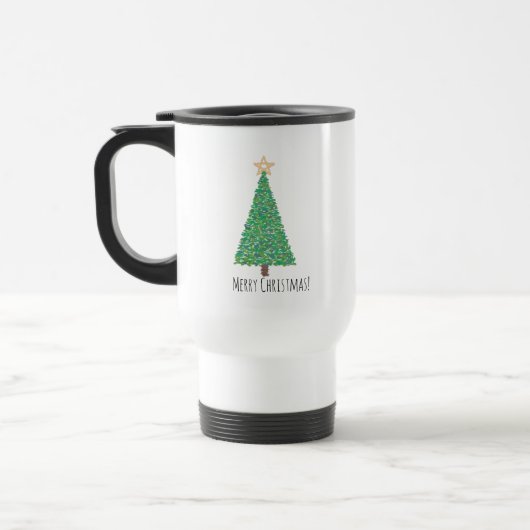 Groene kerstboom reisbeker (Links)