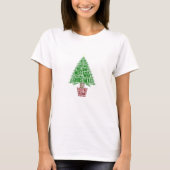 Groene Kerstboom Rode 2017 Vakantie T-Shirt (Voorkant)
