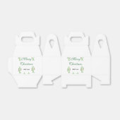 Groene kerstboom rode kersen vrolijke kerst mo bedankdoosjes (Uitgevouwen)