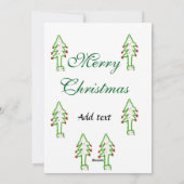 Groene kerstboom rode kersen vrolijke kerst mo feestdagenkaart (Achterkant)