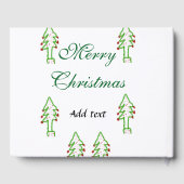 Groene kerstboom rode kersen vrolijke kerst mo gastenboek (Achterkant)