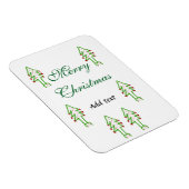 Groene kerstboom rode kersen vrolijke kerst mo magneet (Rechterzijde)