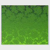 Groene kerstboom Succulent Pattern Metallic Cadeaupapier (Vlak)