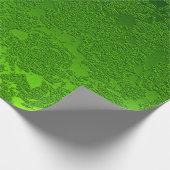 Groene kerstboom Succulent Pattern Metallic Cadeaupapier (Hoek)