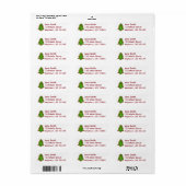 Groene kerstboom Suiker Cookie Holiday Baking Etiket (Full Sheet)