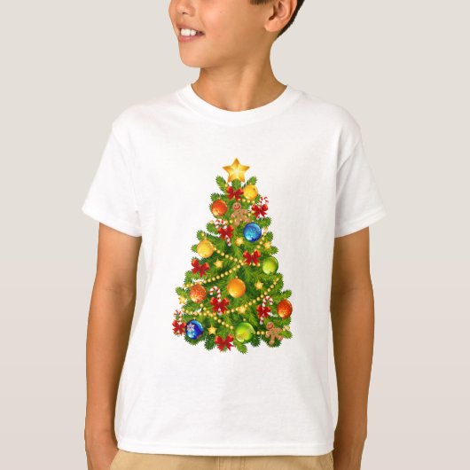 Groene kerstboom t-shirt (Voorkant)