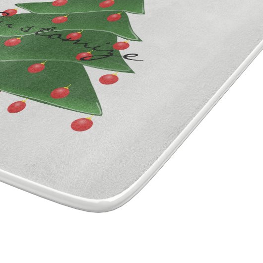 Groene kerstboom Thunder_Cove Snijplank (Hoek)