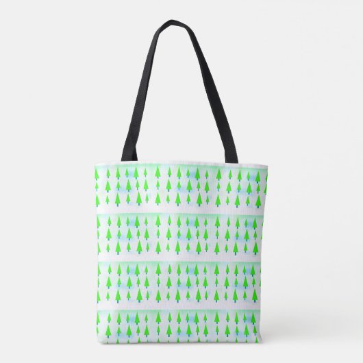 Groene kerstboom tote bag (Achterkant)