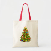 Groene kerstboom tote bag (Voorkant)