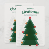 Groene Kerstboom Uitnodiging (Voorkant / Achterkant)