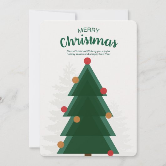 Groene Kerstboom Uitnodiging (Voorkant)