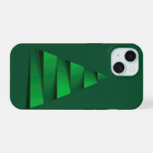 Groene Kerstboom Vakantie iPhone 15 Case (Achterkant horizontaal)