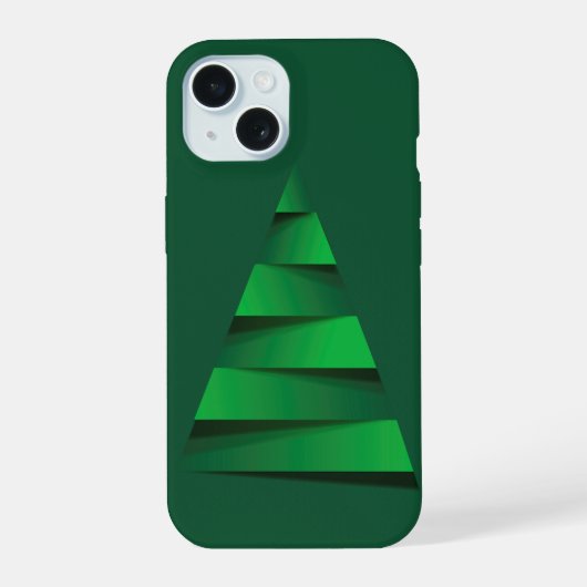 Groene Kerstboom Vakantie iPhone 15 Case (Achterkant)