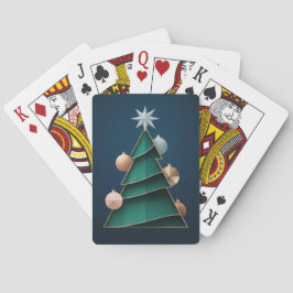 Groene Kerstboom Vector Kaartspel Pokerkaarten
