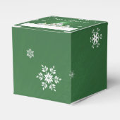 Groene kerstboom voor een doos bedankdoosjes (Voorkant Zijde)