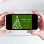 Groene Kerstboom Winter Post Trouw Brunch Kaart