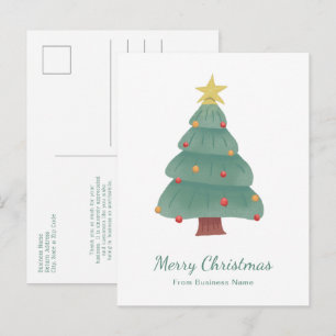 Groene Kerstboom Zakelijk Bedrijfs- Feestdagenkaart