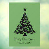 Groene Kerstboom Zakelijke Raamdecoratie Raamsticker (Vel 3)