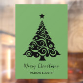 Groene Kerstboom Zakelijke Raamdecoratie Raamsticker (Vel 2)