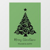 Groene Kerstboom Zakelijke Raamdecoratie Raamsticker (Vel)