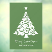 Groene Kerstboom Zakelijke Raamdecoratie Raamsticker (Vel 3)