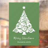 Groene Kerstboom Zakelijke Ramen Decoratie Raamsticker (Vel 2)