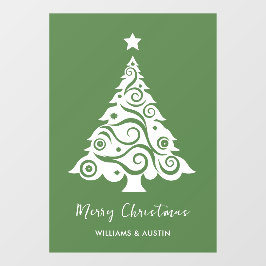 Groene Kerstboom Zakelijke Ramen Decoratie Raamsticker