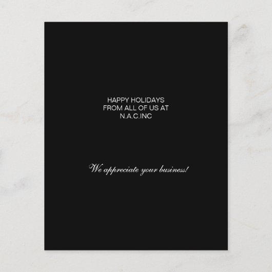 Groene kerstboomgaard met budget (Achterkant)