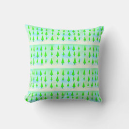 Groene Kerstboomgaard Patroon Kussen