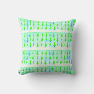 Groene Kerstboomgaard Patroon Kussen