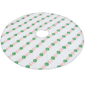 Groene kerstboomrok met Snoep Fleece Kerstboom Rok (Gekanteld)