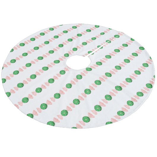 Groene kerstboomrok met Snoep Fleece Kerstboom Rok (Gekanteld)